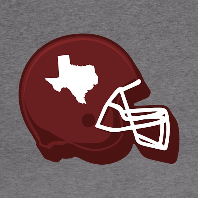 Texas Outline Football Helmet by SLAG_Creative